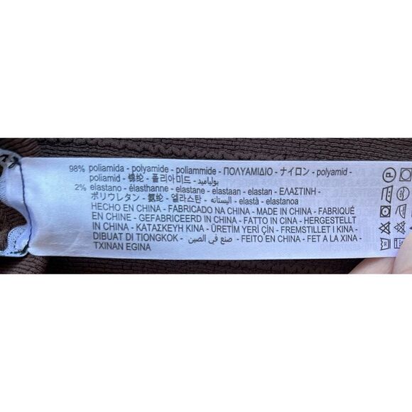 NWT Zara Brown Seamless Creased Limitless Contour Collection Sleeveless Crop Top - Picture 16 of 16